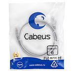 11002569 Cabeus PC-UTP-RJ45-Cat.6-1m-LSZH Патч-корд U/UTP, категория 6, 2xRJ45/8p8c, неэкранированный, серый, LSZH, 1м