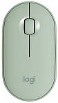 1448613 Мышь Logitech Pebble M350 зеленый оптическая (1000dpi) silent беспроводная BT/Radio USB для ноутбука (2but)