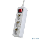 Perfeo Сетевой удлинитель с кнопкой "POWERMATE", PF_A4681 (5,0м, 3 розетки, белый (PF-PM-3/5,0-W))