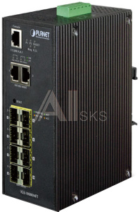 1000467438 Коммутатор Planet IGS-10080MFT индустриальный управляемый коммутатор/ IP30 Industrial 8* 100/1000F SFP + 2*10/100/1000T Full Managed Ethernet Switch (-40 to 75 degree