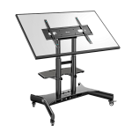 TS1380-B ONKRON стойка для ТВ и интерактивной панели с кронштейном 50"-83", мобильная, чёрная TS1380