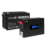 297389 Комплект ИБП EX295992RUS + батарея 65Aч EX282980RUS 1шт (инвертор, синус, для котла, PF=1, настенный) ExeGate IdealSine SR-600.LCD.2SH <600VA/600W, чи