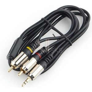 1782401 Кабель аудио Cablexpert CCAB-02-35M2RM-2MB. 3.5 джек(M)/2х RCA (M), черный, 2м, блистер