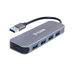 1746193 D-Link DUB-1340/D1A Концентратор с 4 портами USB 3.0 (1 порт с поддержкой режима быстрой зарядки)