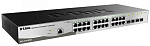 D-Link DGS-1210-28/ME/A2B, L2 Managed Switch with 24 10/100/1000Base-T ports and 4 1000Base-X SFP ports. 16K Mac address, 802.3x Flow Control, 4K of 8