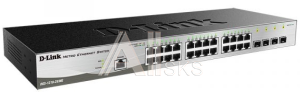 DGS-1210-28/ME/A2B Коммутатор D-LINK Managed L2 Metro Ethernet Switch 24x1000Base-T, 4x1000Base-X SFP, Surge 6KV, CLI, RJ45 Console