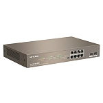 1891267 IP-COM G1110P-8-150W Коммутатор PoE неуправляемый 10-Ports 10/100/1000 Base-T + 2-Ports 1000 Base-X SFP / 8-Ports PoE (PoE бюджет 130W)