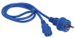 LAN-PP13/SH-1.8-BL Шнур питания C13-Schuko прямая, 3х0.75, 220В, 10А, синий, 1.8 метра
