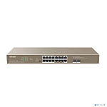TENDA TEG1118P-16-250W Коммутатор в стойку 16-Ports 10/100/1000 Base-T + 2-Ports 1000 Base-X SFP ports 16-Ports PoE(PoE бюджет 230W)