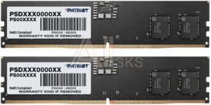 1379465 Memory Module PATRIOT Signature Line DDR5 Общий объём памяти 32Гб Module capacity 16Гб Количество 2 4800 МГц Радиатор нет Множитель частоты шины 40 1.