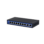 11010607 DAHUA DH-EAC10-P Wi-FI контроллер, 8xRJ45 1Gb (PoE), 2xRJ45 1Gb (uplink), суммарно до 64Вт, управление до 10 точек доступа серии EAP