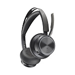 1863435 Polycom 214432-02 Voyager Focus 2-M UC - беспроводная гарнитура для ПК и мобильного телефона (стерео, Bluetooth, адаптер BT700 USB-С)
