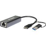1000688512 Сетевой адаптер/ DUB-2315,DUB-2315/A1A USB-C to 2.5G Ethernet Adapter + USB-A to USB-C Adapter