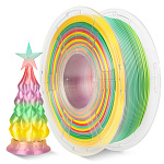 npr_D4856 Филамент NVPRINT Silk PLA+ Rainbow 01 для 3D печати диаметр 1.75мм длина 330 метров масса 1 кг