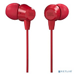Гарнитура вкладыши JBL C50HI 1.2м красный проводные (в ушной раковине)