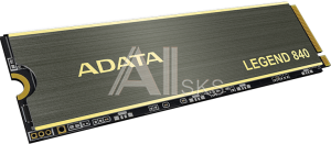 1000665648 Твердотельный накопитель ADATA SSD LEGEND 840, 1024GB, M.2(22x80mm), NVMe, PCIe 4.0 x4, 3D TLC, R/W 5000/4750MB/s, IOPs 650 000/600 000, TBW 650,