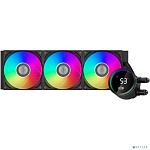 Система охлаждения/ PCCooler DA360 Pro ARGB Digital BK (300W, 360mm, LED temp., Black, ARGB/ Fans: 3x120mm, 75.8CFM, 33.7dBA, 2200RPM/ Pump height 57m