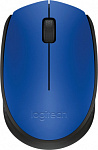 1882441 Мышь Logitech M171 синий/черный оптическая (1000dpi) беспроводная USB для ноутбука (2but)