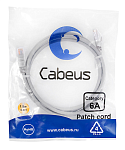 Cabeus PC-UTP-RJ45-Cat.6a-1.5m-LSZH Патч-корд U/UTP, категория 6а (10G), 2xRJ45/8p8c, неэкранированный, серый, LSZH, 1.5м