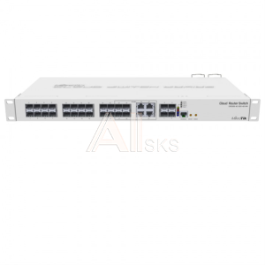 CRS328-4C-20S-4S+RM Маршрутизатор MIKROTIK Cloud Router Switch 328-4C-20S-4S+RM with 800 MHz CPU, 512MB RAM, 24x SFP cages, 4xSFP+ cages, 4x Combo ports (1xGbit LAN or SFP), RouterOS L