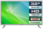 1628382 Телевизор LED Prestigio 32" PTV32SS06ZCISML Top WR серебристый HD 50Hz DVB-T DVB-T2 DVB-C DVB-S2 WiFi Smart TV (RUS)
