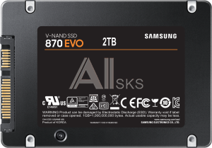 1000609870 Твердотельный накопитель Samsung SSD 2TB 870 EVO, V-NAND 3-bit MLC, MGX, 2.5'' SATA 6Gb/s, R560/W530, IOPs 98000/88000
