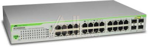 AT-GS910/24-50 Allied telesis 24 port 10/100/1000TX unmanaged switch with internal power supply EU Power Adapter