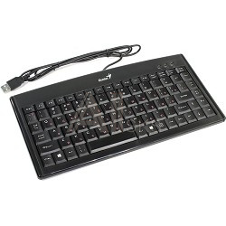 1464865 Клавиатура Genius LuxeMate 100 Black {компактная, влагоустойчивая, клавиш 88, провод 1,5 м, USB} [31300725102/31300725116]