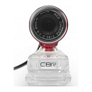 1675383 CBR CW 830M Red, Веб-камера с матрицей 0,3 МП, разрешение видео 640х480, USB 2.0, встроенный микрофон, ручная фокусировка, крепление на мониторе, длин