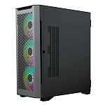 Корпус для ПК ACD Fort 279G ATX, Black, USB2.02+USB 3.0+HD audio, RGB FANs: 4 x 14cm, TGlass side cover, SPCC 0,9 mm., 9 слотов для жестких дисков (7+