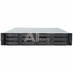 JB3012R10A0-8U32 2U/12bay dual redundant controller expansion enclosure including 4x 12Gb SAS ports, 2x(PSU+FAN module), 12xGS drive trays, 2x 12G to 12G SAS cables f