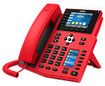 IP-телефон Fanvil X5U, 16 SIP-акк., 3,5", 480x320 Цвет. экран, POE, БП в комп., 2x1 Gbps, BT 4.2, Красный