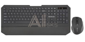 1190311 Беспроводная клавиатура/мышь BERKELEY C-925 RU BLACK 45925 DEFENDER