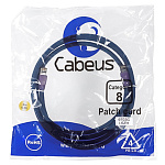 11052104 Cabeus PC-SSTP-RJ45-Cat.8-2m-LSZH Патч-корд S/FTP, категория 8 (40G, 2000 MHz), 2xRJ45/8p8c, экранированный, синий, LSZH, 2 м