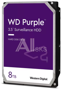 Western Digital HDD SATA-III 8Тb Purple WD84PURZ, 5640RPM, 128MB buffer (DV&NVR), 1 year