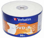 393905 Диск DVD-R Verbatim 4.7Gb 16x bulk (50шт) Printable (43793)
