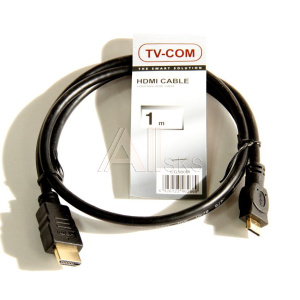 1230505 Кабель а/в TVCOM 1m м HDMI to MiniHDMI 1.4V+3D CG580M-1M