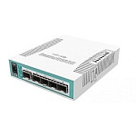 1448882 MikroTik CRS106-1C-5S Коммутатор Cloud Router Switch with QCA8511 400MHz CPU, 128MB RAM, 1x Combo port (Gigabit Ethernet or SFP), 5 x SFP