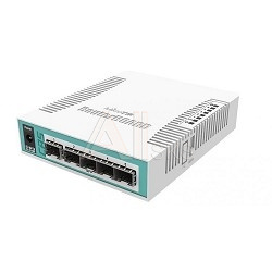 1448882 Коммутатор MIKROTIK CRS106-1C-5S Cloud Router Switch with QCA8511 400MHz CPU, 128MB RAM, 1x Combo port (Gigabit Ethernet or SFP), 5 x SFP