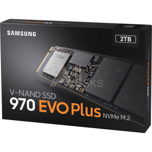1000689228 Твердотельные накопители/ Samsung SSD 970 EVO Plus, 2000GB, M.2(22x80mm), NVMe 1.3, PCIe 3.0 x4, 3-bit MLC, R/W 3500/3300MB/s, IOPs 620 000/560 000,