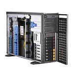 Платформа системного блока SuperMicro SYS-740GP-TNRT Tower/4U, 2xLGA4189, iC621A, 16xDDR4, 8x3.5 SATA/NVME, 2xM.2 PCIE 22110, 6x PCIEx16, 2x10GbE, IPM