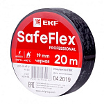 1867896 EKF plc-iz-sf-b Изолента ПВХ черная 19мм 20м серии SafeFlex