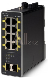 1000435977 Коммутатор CISCO IE1000 with 8 FE Copper PoE+ ports and 2 GE SFP uplinks