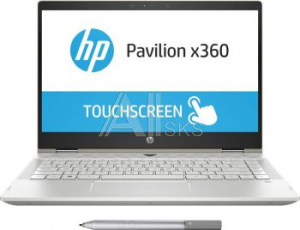 1073015 Трансформер HP Pavilion x360 14-cd0021ur Core i5 8250U/4Gb/SSD256Gb/nVidia GeForce Mx130 2Gb/14"/IPS/Touch/FHD (1920x1080)/Windows 10/gold/WiFi/BT/Cam