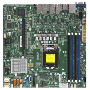 MBD-X11SCL-LN4F-O Supermicro Motherboard 1xCPU X11SCL-LN4F E-22**/ UpTo4UDIMM/ 6x SATA3/ C242 RAID 0/1/5/10/ 4xGE/ 1xPCIx16, M.2 Interface: 1 PCI-E 3.0 x4(9.6" x 9.6")