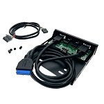 11028059 Espada Планка на переднюю панель USB A 3.2 Gen 1 5Gbps и audio jack 3.5мм х 2 микрофон и наушники, Eu335 (45861)