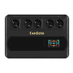 11028519 Exegate EX295685RUS ИБП ExeGate NEO Smart BU-800.LCD.AVR.5SH <800VA/480W, цветной LCD-дисплей, AVR, 5*Schuko, Black>