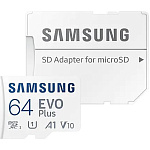 3200514 Карта памяти MICRO SDXC EVO+ 64GB V10 W/A MB-MC64KA/EU SAMSUNG