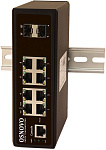 1000660971 Коммутатор/ OSNOVO Промышленный L2+ гигабитный коммутатор на 10 портов, 8*10/100/1000Base-T, 2*SFP 1000Base-X, БП опционально