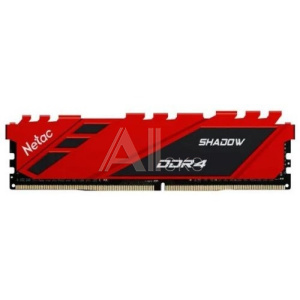 1938072 Память DIMM DDR4 8Gb PC21300 2666MHz CL19 Netac Shadow red 1.2V (NTSDD4P26SP-08R)